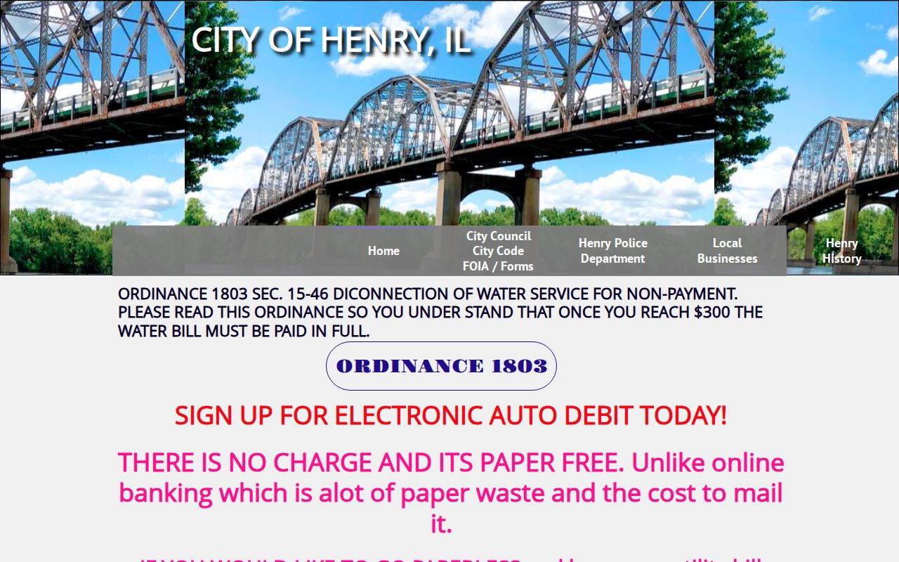 Henry criminal record check city homepage