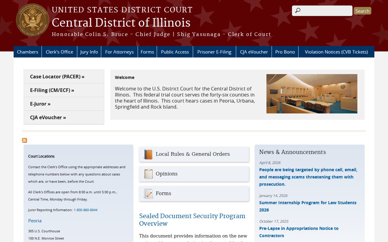 United States District Court Central District of Illinois website