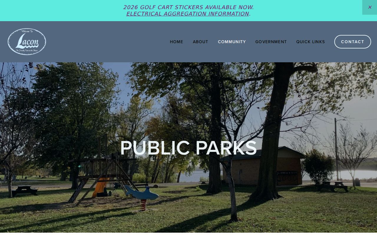 Lacon record check ordinance and park context
